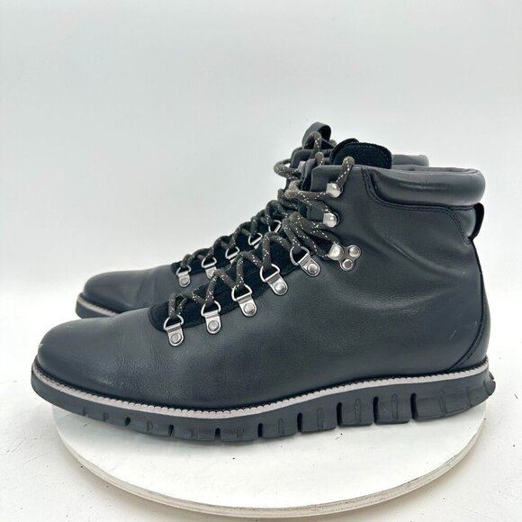 Cole Haan Zerogrand Hiker WRII Men Size 12M C26254 Black Leather Ankle Boot - Picture 1 of 11